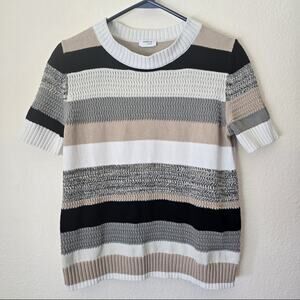 Akris Punto Women's Sz Med Jacquard‎ Cotton Sweater Old Money Minimalist Luxury